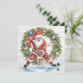 Santa Hockey Christmas Card  シーズンカード (スタンド正面)