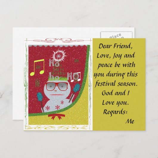 Santa HoHo愛する喜びと平和のカード|過去記事 シーズンポストカード (正面/裏面)