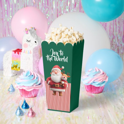 Santa Holding Reindeer Toy フェイバーボックス (パーティー)