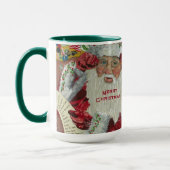 Santa Holiday 15 oz Mug Checking It Twice Green マグカップ (左)