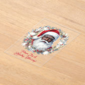 Santa Holiday Blessings Flat Card アクリル招待状 (レイダウン)