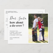 Santa How About a Do Over 2020 Christmas Photo シーズンポストカード (正面/裏面)
