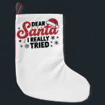 Santa I親愛が本当にクリスマスの家族のクリスマスを試した スモールクリスマスストッキング<br><div class="desc">Santa I親愛が本当に一致するクリスマスの家族のクリスマスを試した</div>