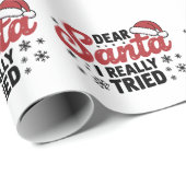 Santa I親愛が本当にクリスマスの家族のクリスマスを試した ラッピングペーパー (ロールコーナー)