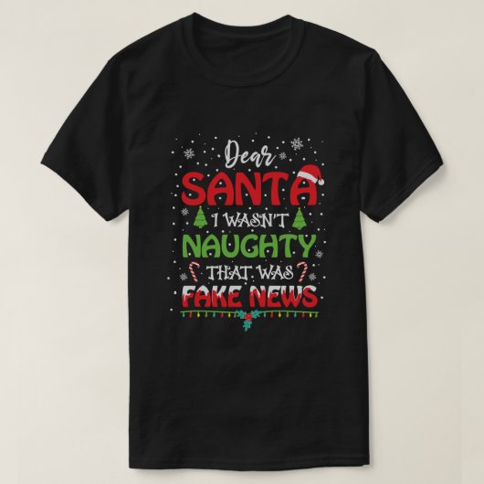 Santa I親愛は偽のニューいけなスではなかったおもしろい Tシャツ (デザイン正面)