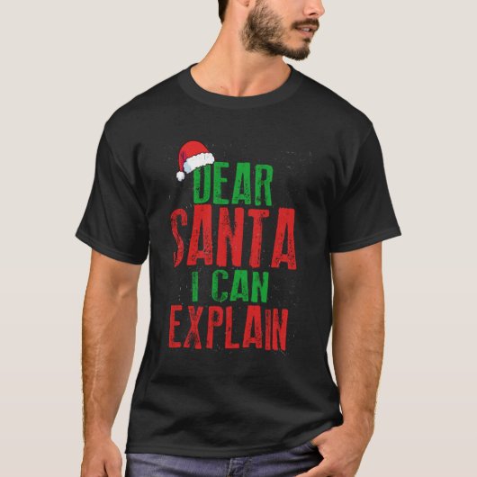 Santa I親愛はEssに一致するクリスマスを説明いけなできる Tシャツ (正面)