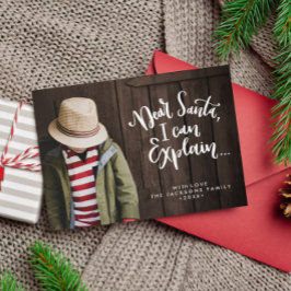 Santa I親愛はHoliday Full Photoを説明おもしろいできる ポストカード