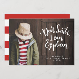 Santa I親愛はHoliday Full Photoを説明おもしろいできる 招待状