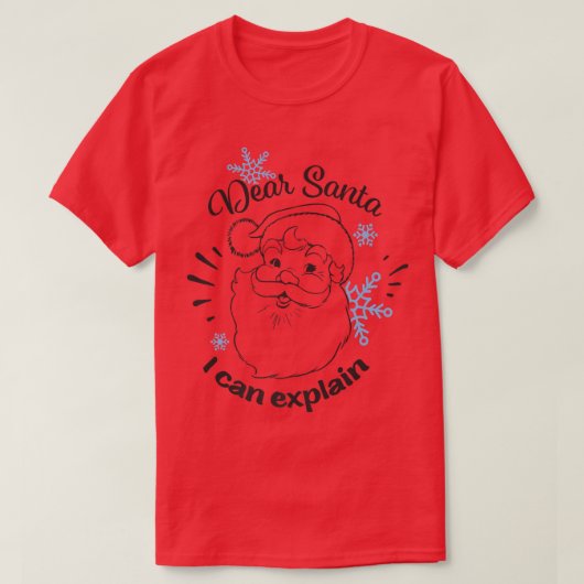 Santa I親愛 Explain Work Co-Worker Gift Premi Tシャツ (デザイン正面)