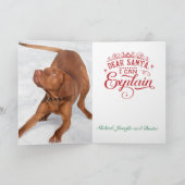 Santa I 親愛 Can Explain Dog Photo Christmas シーズンカード (内部)