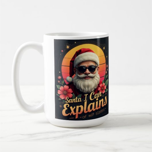 Santa I Can Explain Christmas コーヒーマグカップ (左)