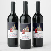 Santa Inモスクワのクリスマスワインラベル ワインラベル (ボトル)