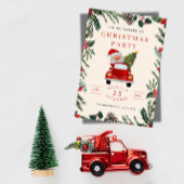Santa in Car Christmas Party Invitation  招待状