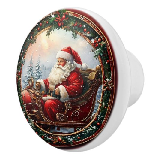 Santa in His Sleigh セラミックノブ (右)
