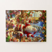 Santa in His Workshop 30 Oversized Pieces ジグソーパズル (横)
