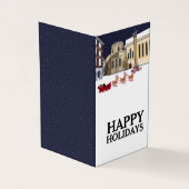 Santa In London,家族の写真クリスマスカード 名刺 (外部)