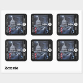 Santa in London Christmas スクエアシール (シート)