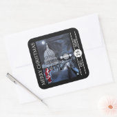 Santa in London Christmas スクエアシール (封筒)