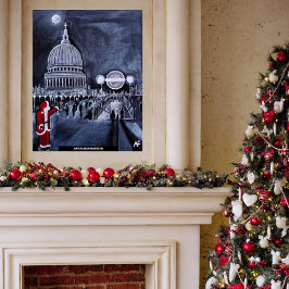 Santa in London Painting by Alfred Fox ポスター