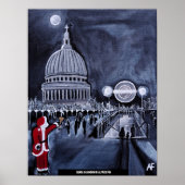 Santa in London Painting by Alfred Fox ポスター (正面)