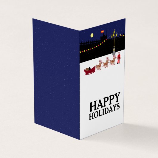 Santa In Madrid，家族写真クリスマスカード 名刺 (外部)