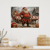Santa in Medieval Times ポスター (キッチン)