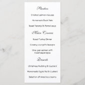 Santa In Moscowクリスマスメニュー メニュー (裏面)