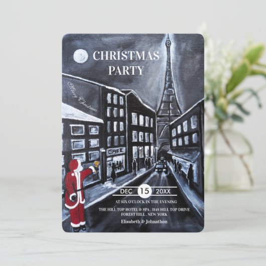 Santa in Paris Christmas Party 招待状 (スタンド正面)