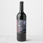 Santa in Paris Christmas Wine Label ワインラベル (正面)