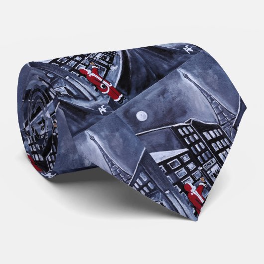 Santa in Paris Painting by Alfred Fox ネクタイ (ロール)