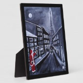 Santa in Paris Painting by Alfred Fox フォトプラーク (側面)