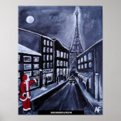 Santa in Paris Painting by Alfred Fox ポスター (正面)