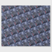 Santa in Paris Painting by Alfred Fox ラッピングペーパー (フラット)