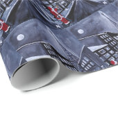 Santa in Paris Painting by Alfred Fox ラッピングペーパー (ロールコーナー)