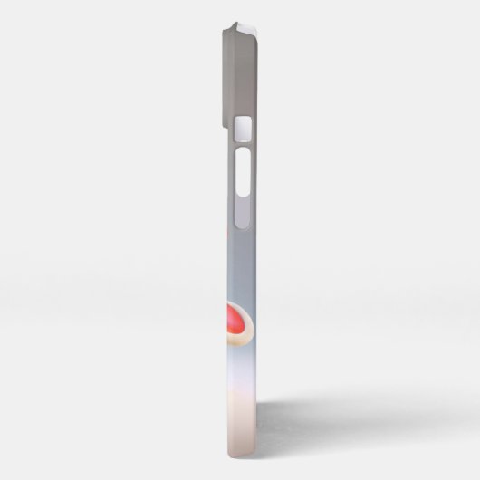 Santa in Red with Big Snow Globe, Christmas, Auth iPhoneケース (左側面)