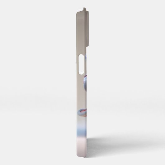  Santa in Red with Big Snow Globe, Christmas, Auth iPhoneケース (右側面)