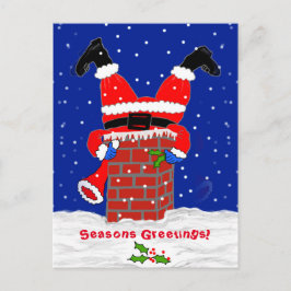 Santa in the Chimneyはがき シーズンポストカード