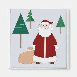 Santa in the woods magnet マグネット
