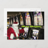 Santa in Vegasのスロット遊クリスマスポストカード シーズンポストカード (正面/裏面)