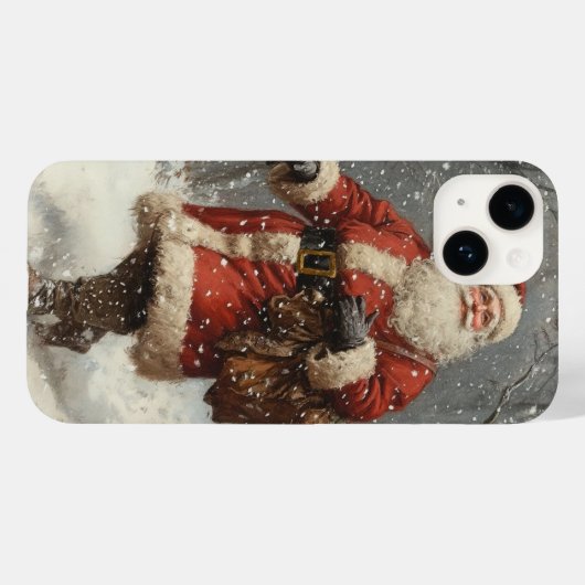 Santa iPhone 14ケース Case-Mate iPhoneケース (裏面 (横))