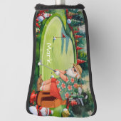 Santa is golfing Hawaii Shirt ゴルフヘッドカバー (回転90)