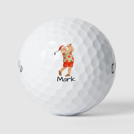 Santa is golfing Hawaii Shirt ゴルフボール (正面)