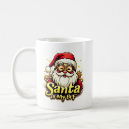 Santa Is My BFF Mug – Funny Christmas Coffee Mug コーヒーマグカップ