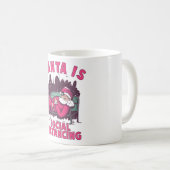 Santa is Social Distancing コーヒーマグカップ (正面右)