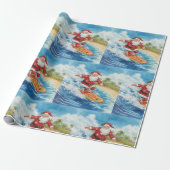 Santa is Surfing Christmas Holiday  ラッピングペーパー (アンロールド)
