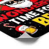 Santa It's The Most Wonderful Time For A Beer Funn ポスター (角)