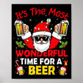 Santa It's The Most Wonderful Time For A Beer Funn ポスター (正面)