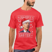 Santa Joe Biden Happy Easter Ugly Christmas Sweate Tシャツ (正面)
