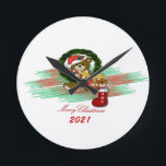 Santa JOY Sock Christmas 2021アクリルウォールクロック ラウンド壁時計<br><div class="desc">クリスマス2021アクリルの壁時計スタイリッシュ、赤と緑のパターエレガントン、テディベアと喜びの靴下は、あなたの家族と友人のための特別なクリスマスギフト最高のです。他のテディベアと喜びのクリスマスアイテムの靴下を見る"Teddy Bear With Joy Sock Christmas 2021"コレクション。</div>