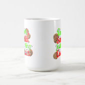Santa Just Bring 親愛 Cookiesデジタルアートデザイン コーヒーマグカップ (中央)
